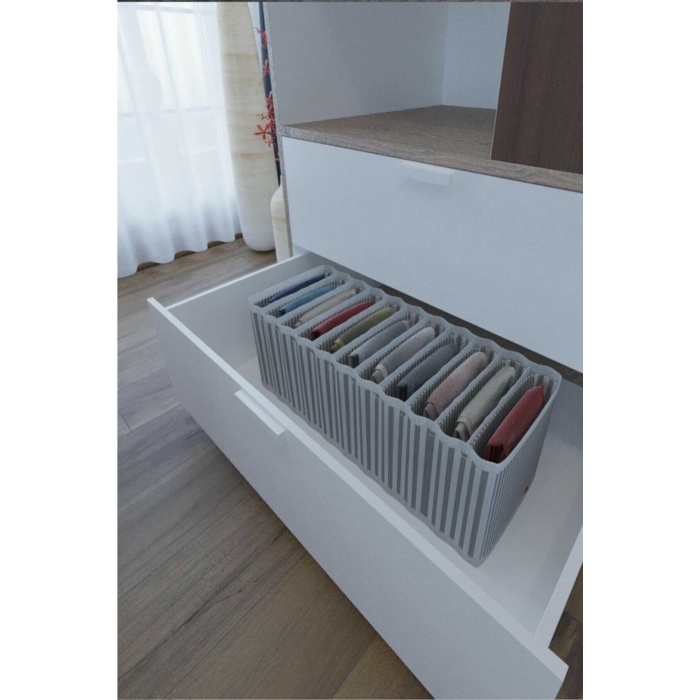 11 Bölmeli Dolap Ve Çekmece Içi Düzenleyici Akordiyon Organizer (3 Adet)