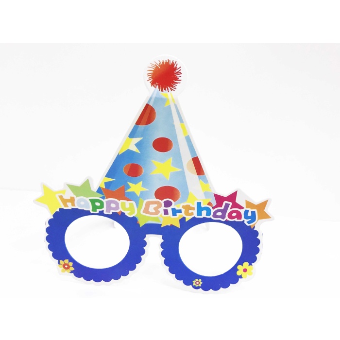 Happy Birthday Doğum Günü Karton Gözlük 6 Adet