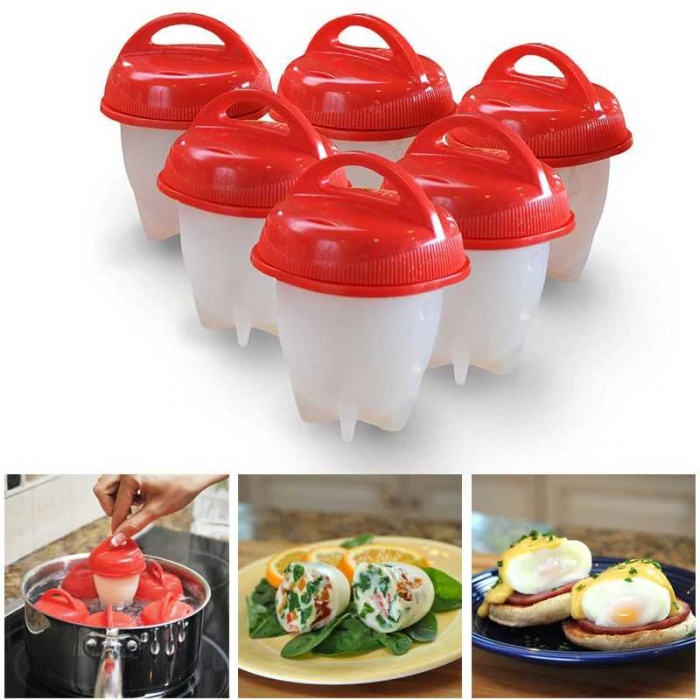 Silikon Yumurta Haşlama Pişirme Kabı 6lı Set