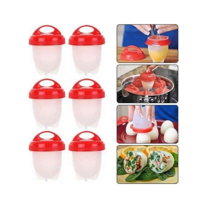 Silikon Yumurta Haşlama Pişirme Kabı 6lı Set