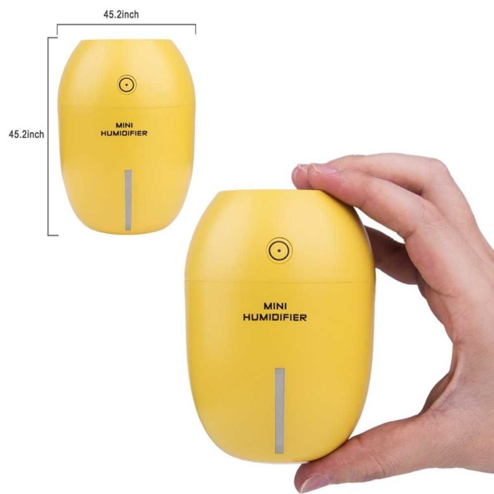 Limon Şeklinde Mini Oda Hava Nemlendirici Buhar Makinesi (sarı)