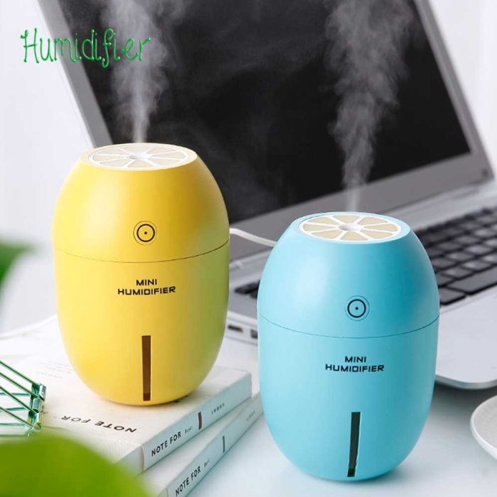 Limon Şeklinde Mini Oda Hava Nemlendirici Buhar Makinesi (sarı)