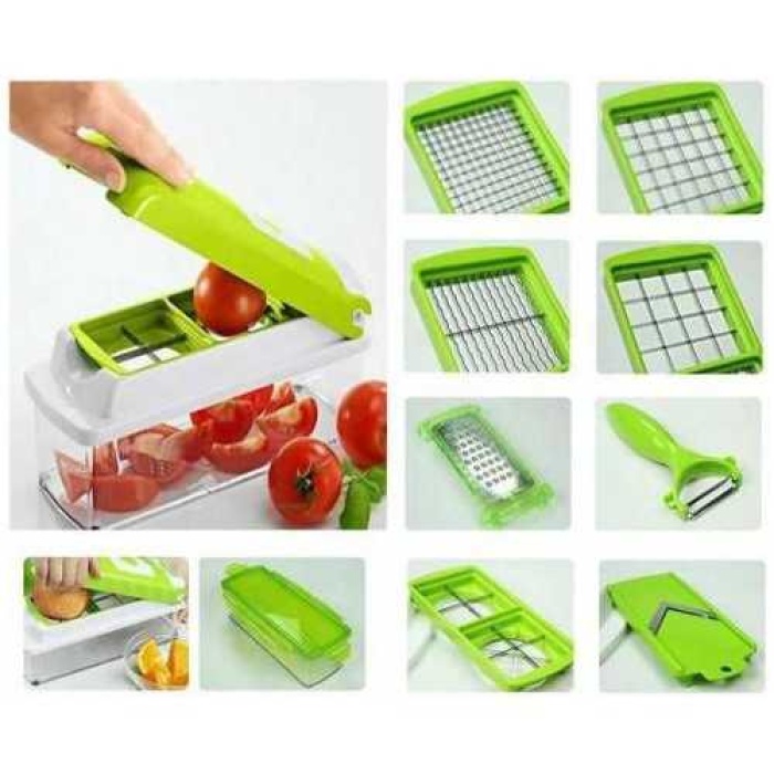 Nicer Dicer Plus 10 Parça Pratik Patates Soğan Sebze Dilimleyici Doğrayıcı