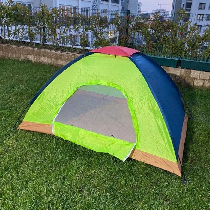 Kolay Kurulumlu Su Geçirmez Sineklikli Pratik Kamp Çadırı 2-3 Kişilik (200x150x110)