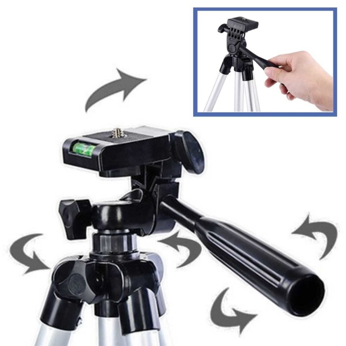 360 Derece Ayarlanabilir Katlanabilir Profesyonel Çekime Uygun 65 Cm Ayaklı Tripod