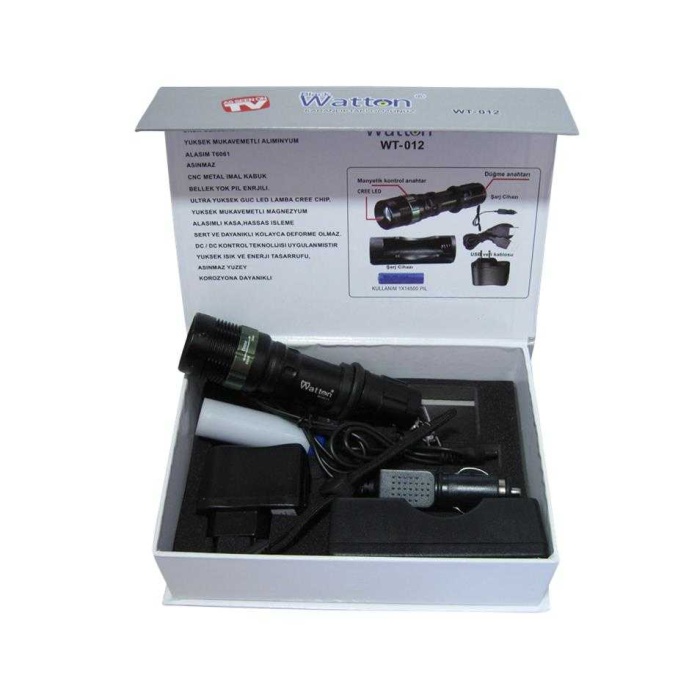 K-wt-012 Zoomlu Oto Pc Şarjlı El Feneri