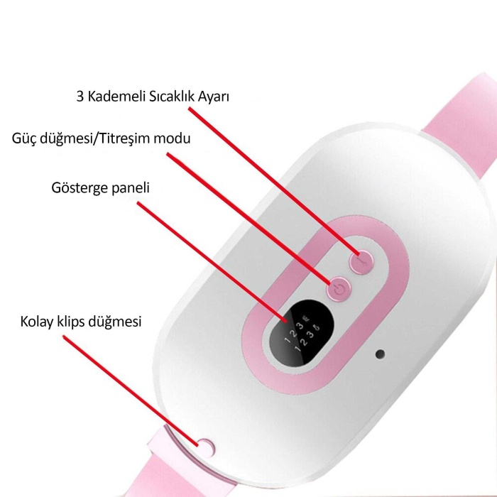 Özel Gün Kemeri - Regl Ağrıları İçin Titreşimli Isı Veren Kemer