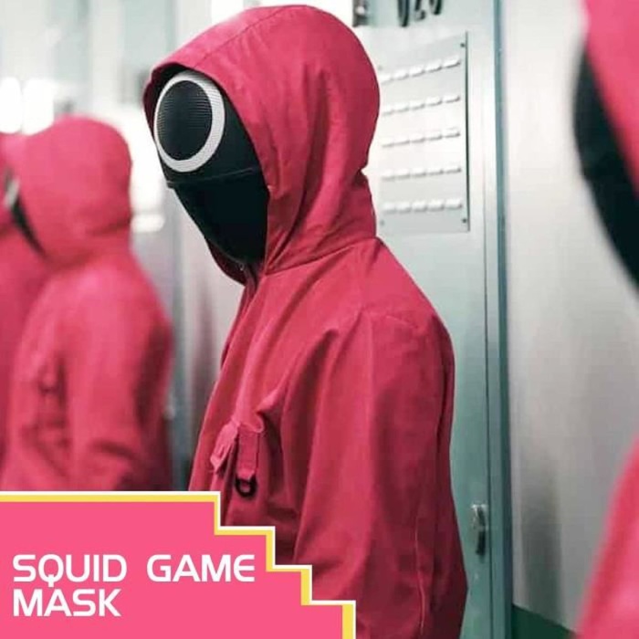 Orjinal Squad Game Maskesi Kalamar Oyun Maskesi Yuvarlak İthal Ürün
