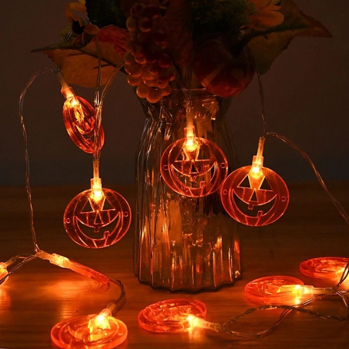 Cadılar Bayramı Halloween Balkabağı Temalı Led Işık 2 Metre