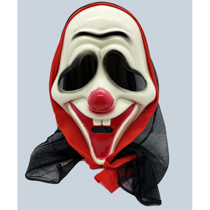 Siyah Pelerinli Dişli Joker Maskesi Çığlık Maskesi 26x17 Cm