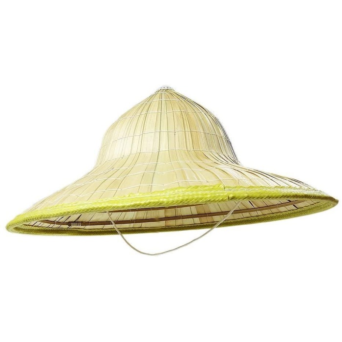 Naturel Renk Hasır Malzeme Bali Şapkası 42x35 Cm