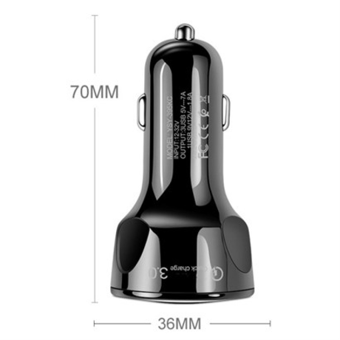 55w 3 Port Usb Araç İçin Telefon Şarj Cihazı 3 Girişli Çakmaklık Adaptör-3.1a Pd 20w Qc 3.0
