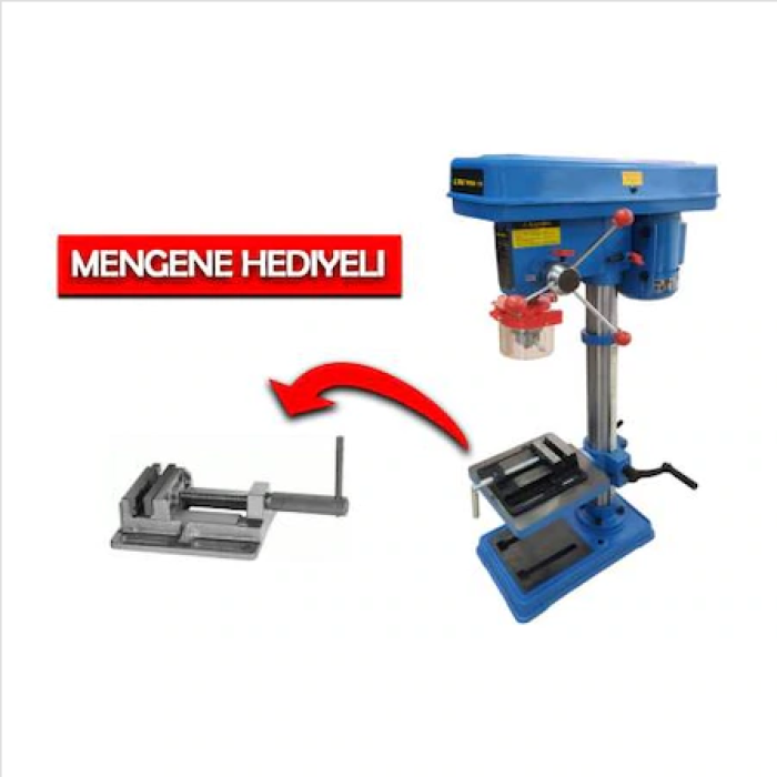 İtaly Style 16 Mm Sütunlu Matkap Tezgahı Mengene Hediyeli 750w