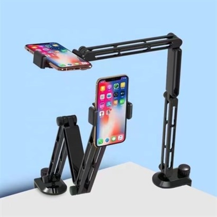 Masaya Takılabilen Telefon Tablet Standı Uzun Kollu Ayarlanabilir Telefon Tutucu