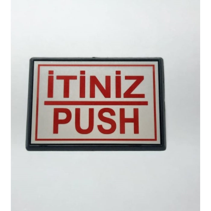Push - İtiniz Yönlendirme Tabelası Yapışkanlı Büyük Boy 13 x 8 Cm