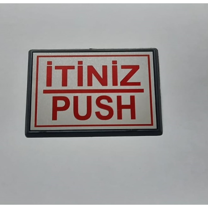 Push - İtiniz Yönlendirme Tabelası Yapışkanlı Büyük Boy 13 x 8 Cm