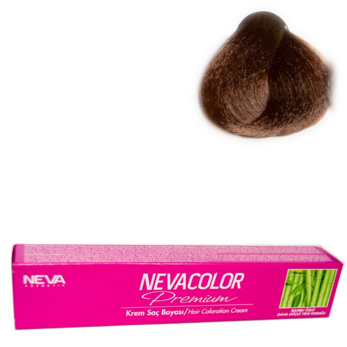 Nevacolor Tüp Boya  8.37 Açık Kumral Altın Kahve x 4 Adet + Sıvı Oksidan 4 Adet