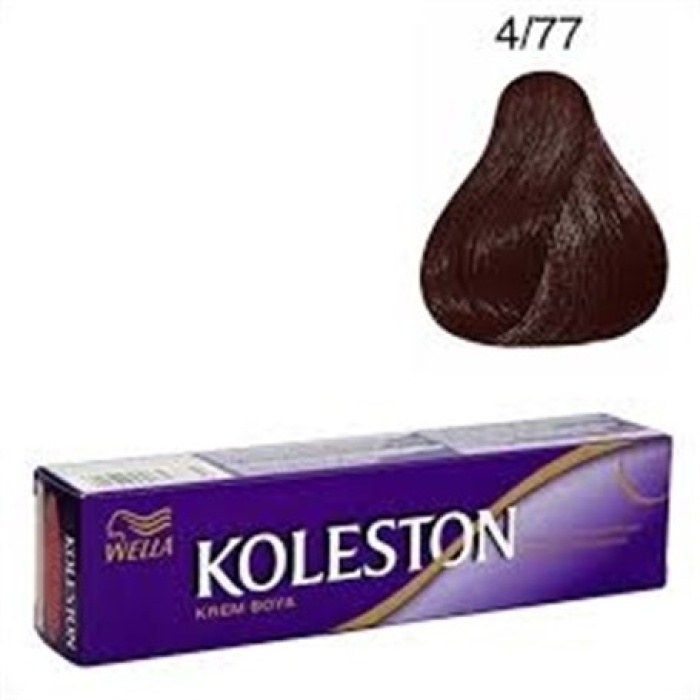 Koleston Tüp Boya  4/77 Kadife Kahve x 4 Adet + Sıvı Oksidan 4 Adet