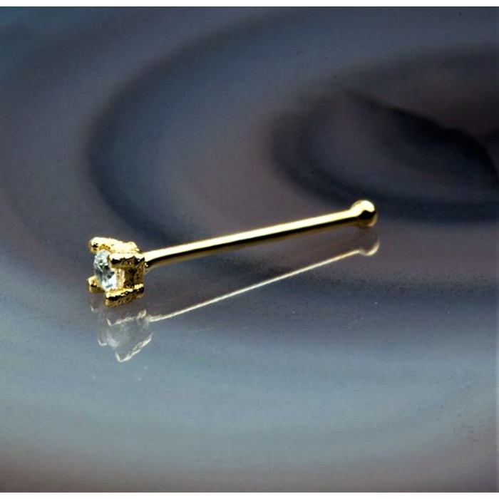 Gold Zirkon Taş 925 Ayar Gümüş Hızma