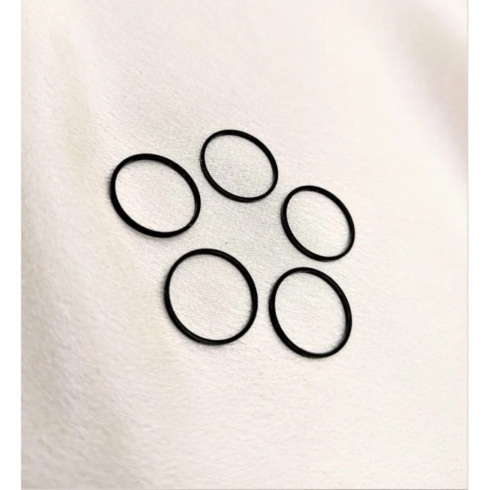 5 Li Set Siyah Kaplama Tel Eklem Yüzüğü Set
