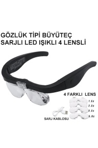 Nikula- Şarjlı gözlük Büyüteç  4 Farklı Lens -11537dc