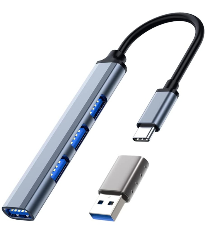 Macbook  ve Telefon Uyumlu Type-C to 4* USB 3.0 Splitter 5 Gbps Çevirici Hub Adaptör