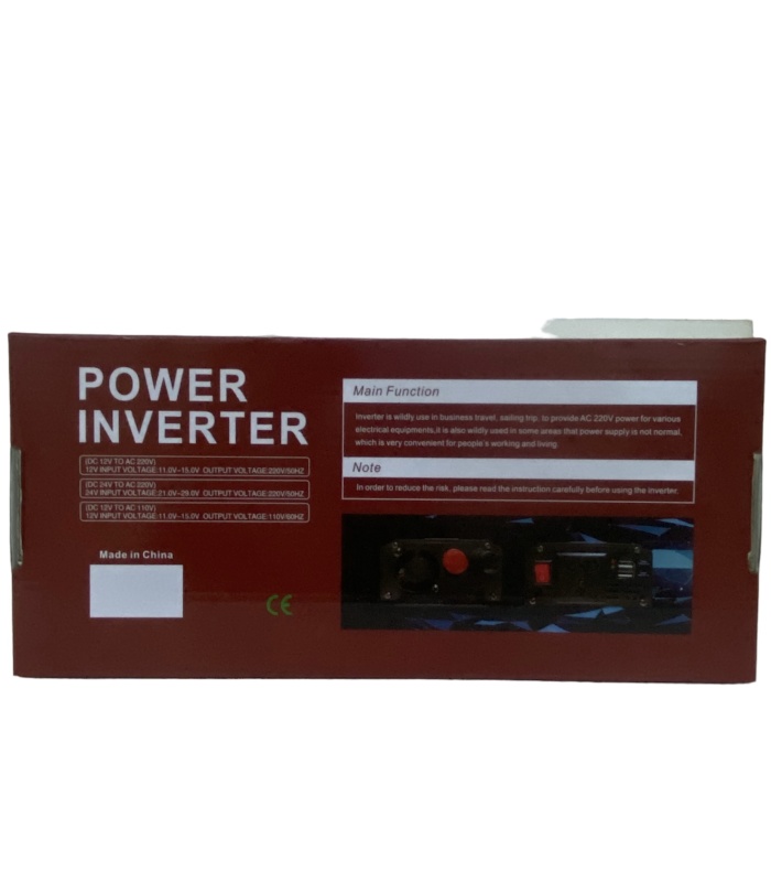2000 Watt İnvertör Dönüştürücü Güç Kaynağı | Akü Bağlantılı - 12 / 230 Volt | Modifiye Sinüs | USB Girişli | Epo-2000