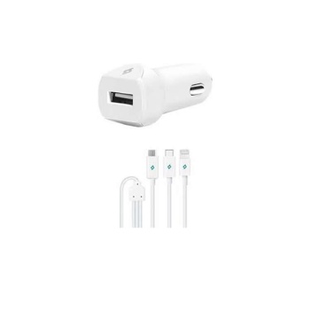 Ttec 2cks01ut Hızlı Şarj Universal Araç Şarj Cihazı 2.1a Trio Kablolu Beyaz
