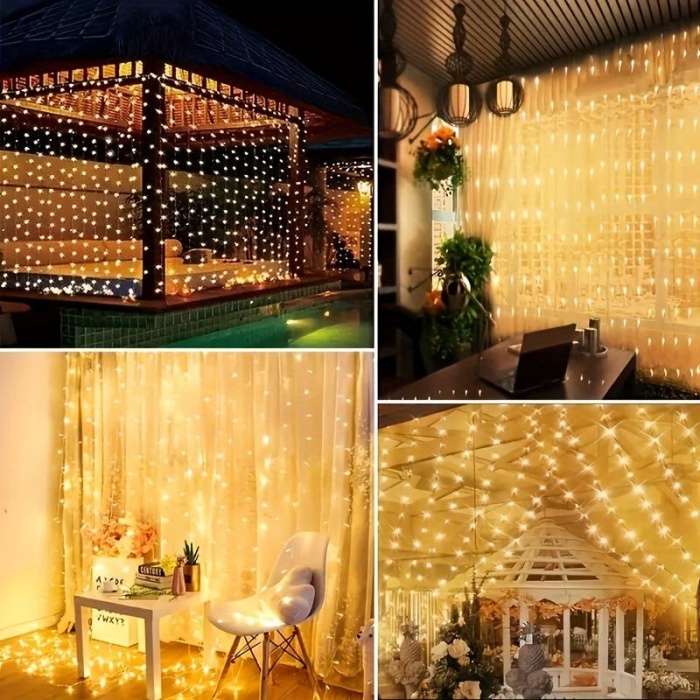 Büyüleyici Led Peri Perde Işıkları 3x3 Metre