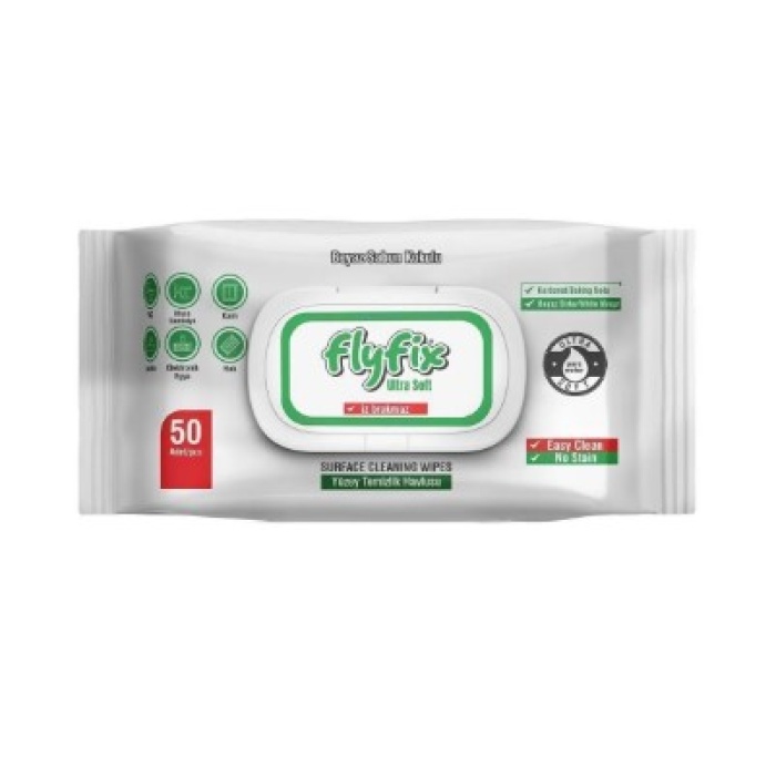 Flyfix Easy Clean Beyaz Sabun Katkılı Yüzey Temizlik Havlusu 12 Paket