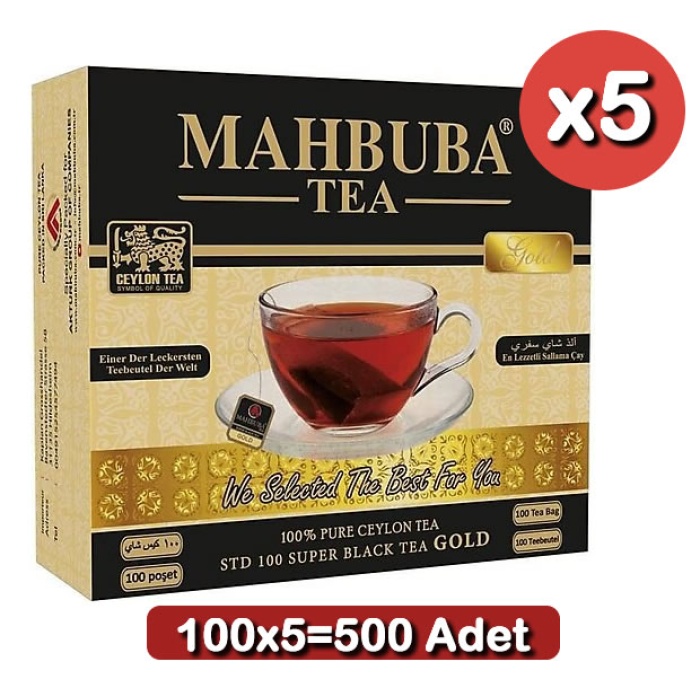 Mahbuba Std 100 Seylan Kaçak Sallama Çay 2gr 100 Adet 5 Paket