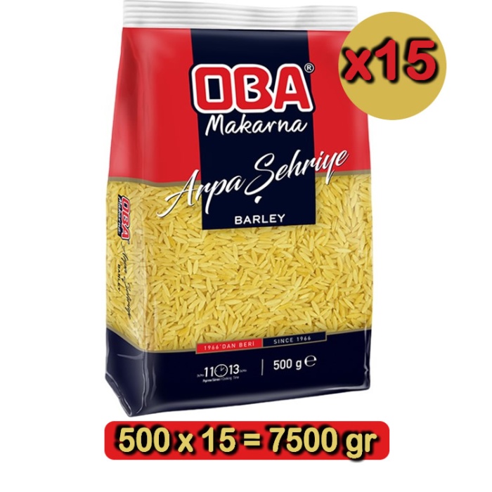 Oba Makarna Arpa Şehriye 500grx15 Adet