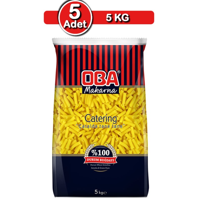Oba Makarna  Kalın Kesme 5kgx5 Adet