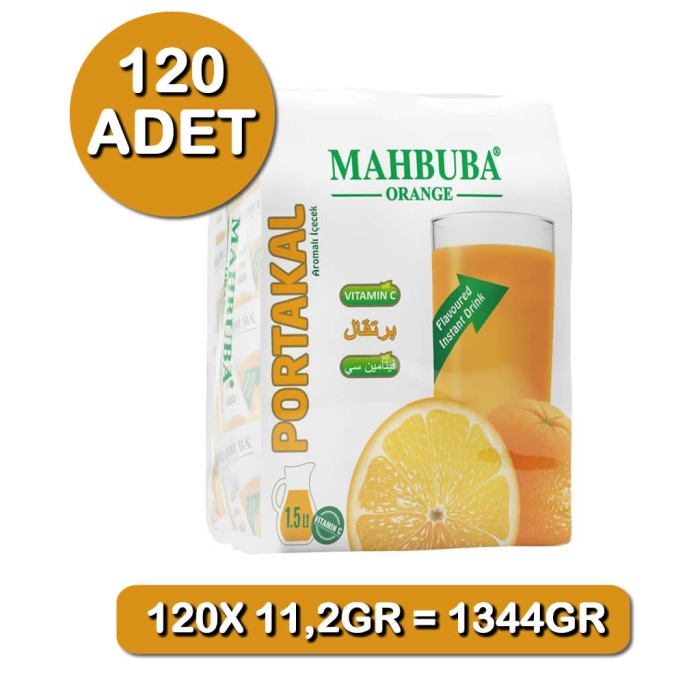 Mahbuba Portakal Aromalı Soğuk Toz İçecek 120x11.2gr