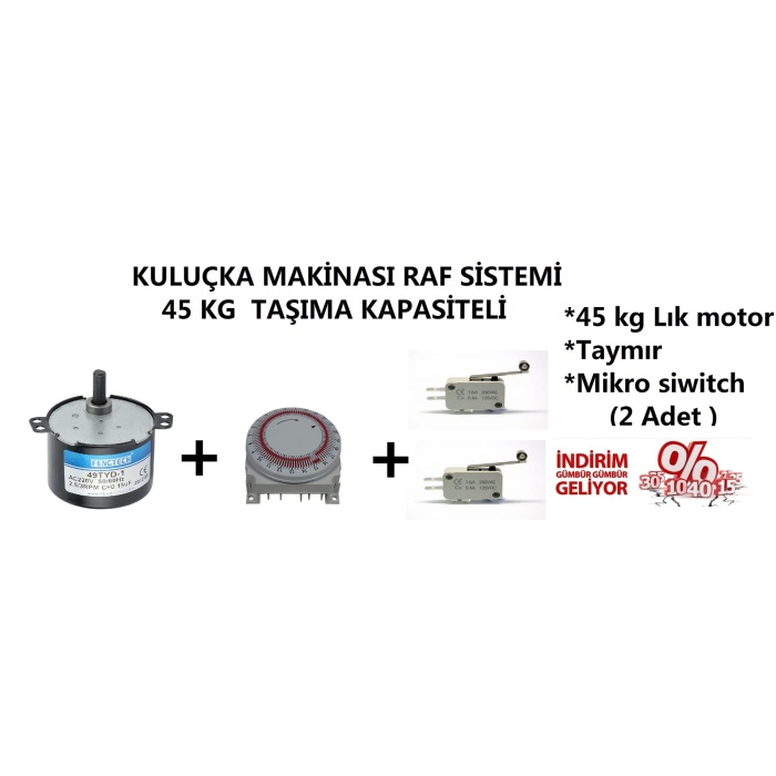 Kuluçka Makinası Çevirme Seti 45 KG