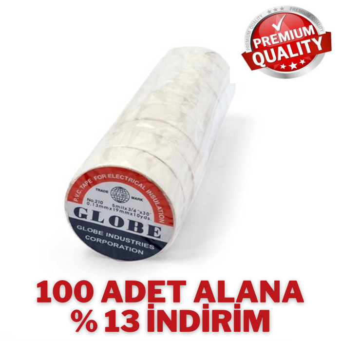 Elektrik Bant Globe - Beyaz