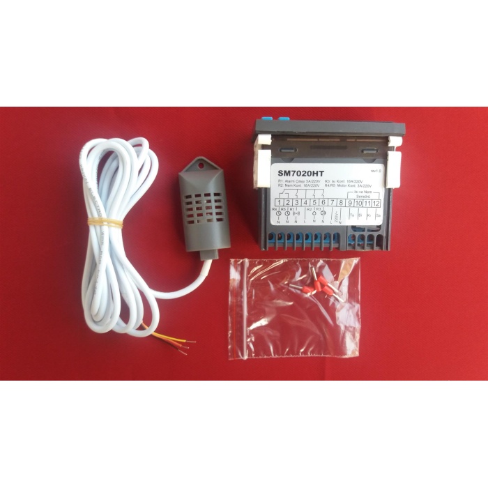 Kuluçka Makinası Termostat  SM7020HT ( ISI + NEM + MOTOR KONTROL + ALARM FONKSİYONLU )