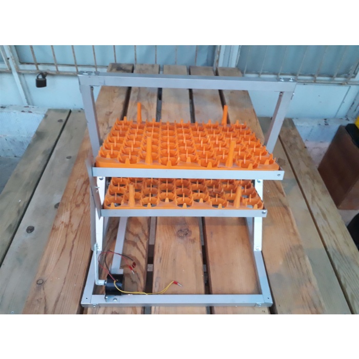 Kuluçka Makinası Raf sistemi 2 Li  ( 108 Tavuk yumurtası çevirme sistemi )
