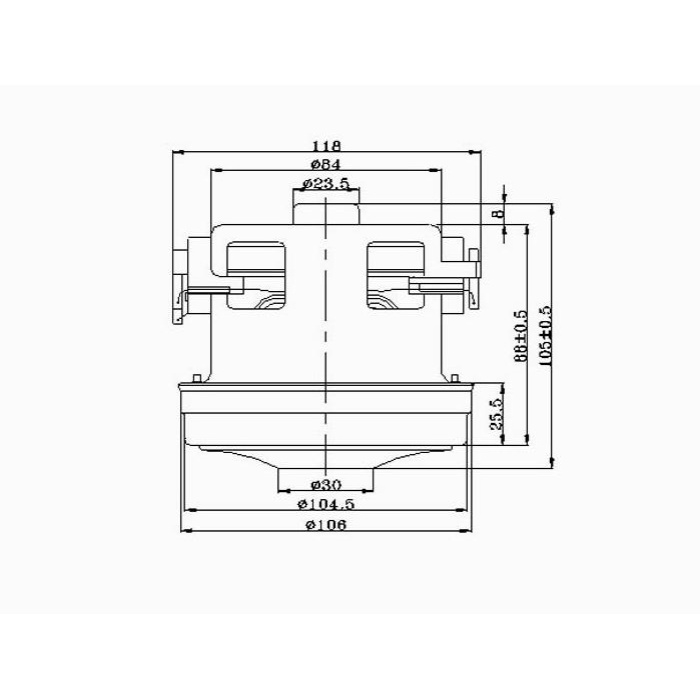 Samsung Süpürge Motoru CG-19HD / 1400 W (Unico Motor) (Bakır Sargılı)