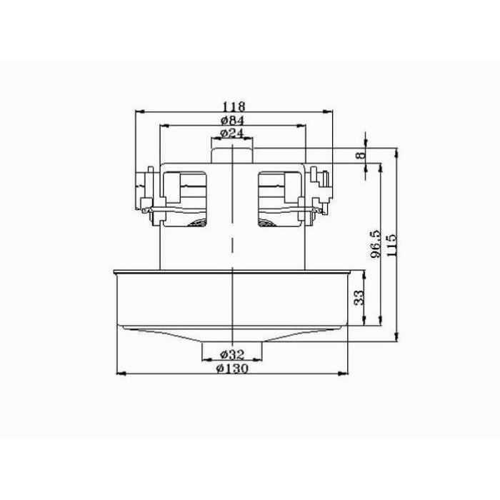 SÜPÜRGE MOTORU BT30 ÇIKINTISIZ MODEL 1200W