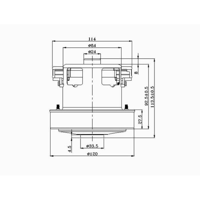 Arçelik Süpürge Motoru SM-34B / 1400 W (Bakır Sargılı) (Küçük Model)