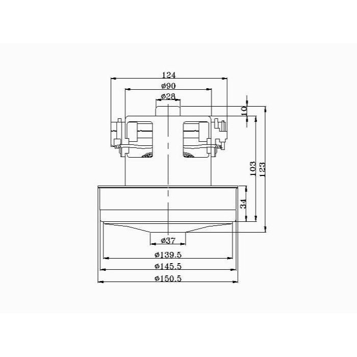 Süpürge motoru LB-40 (Bakır Sargılı ) 1400 WATT