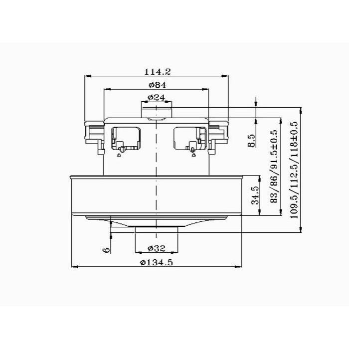 Samsung Süpürge Motoru CG-35 HD / 1800 W (Bakır Sargı) (Unico Motor)