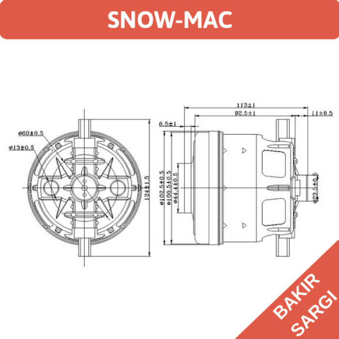 Bosch Elektrik Süpürgesi Motoru SM-25 B / 1600 W (BAKIR SARGILI)