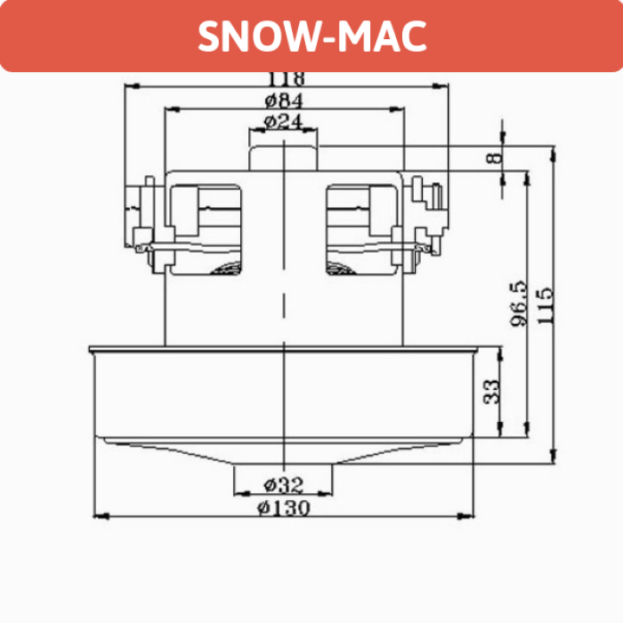 Süpürge Motoru SM-35 / 1200 W (Snow-Mac)