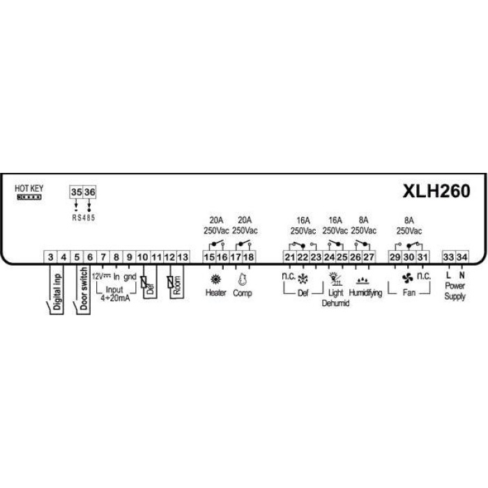 Dixell Dijital termostat XLH260