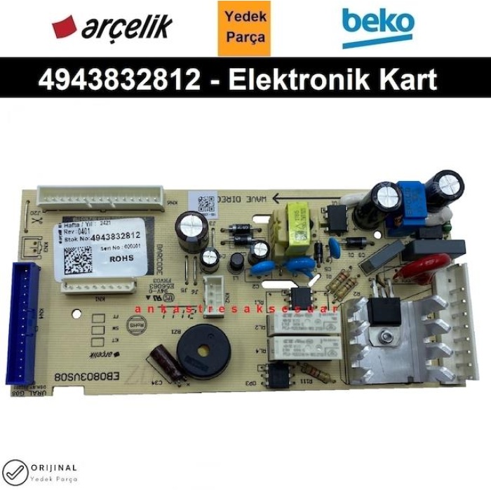 Arçelik Nofrost Buzdolabı Kart  4943832812 Orjinal