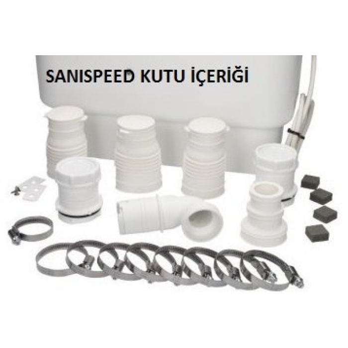 Sanispeed - 4 Ünite Atık Su Tahliye Cihazı - 12 Lt