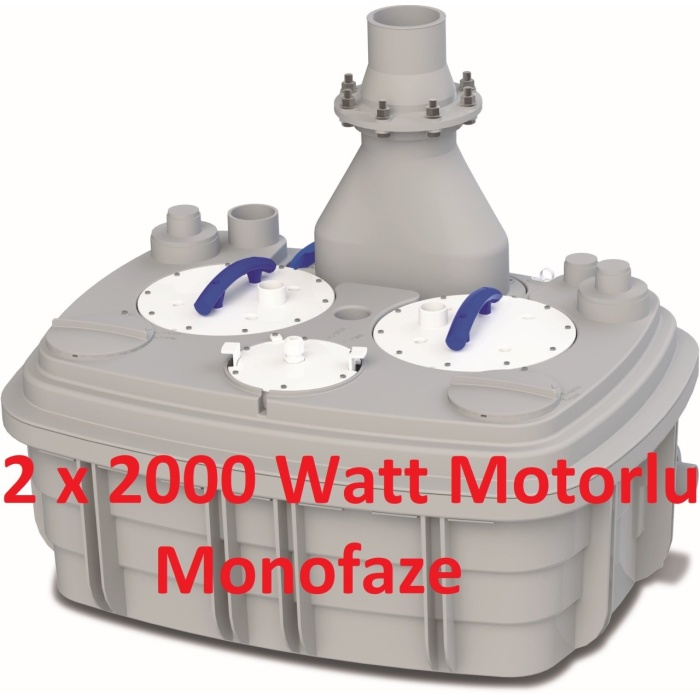 Sanicubic 2 VX - IP 68 (Çift Motor) - 120 Lt - Monofaze