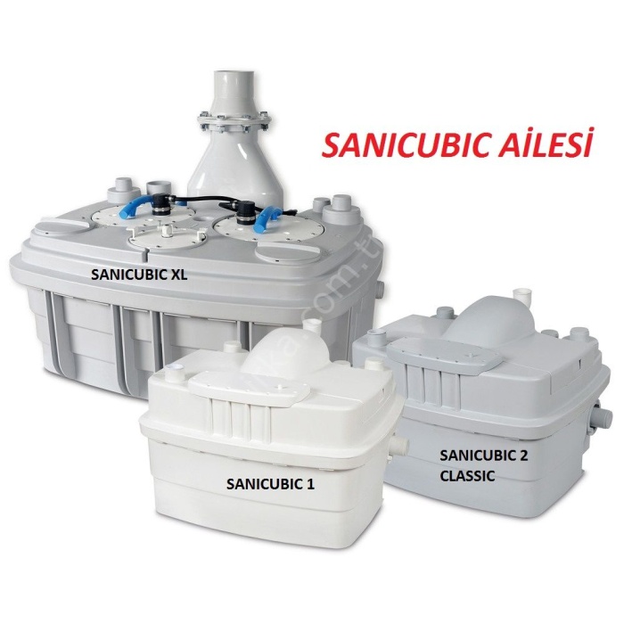 Sanicubic 2 VX - IP 68 (Çift Motor) - 120 Lt - Monofaze